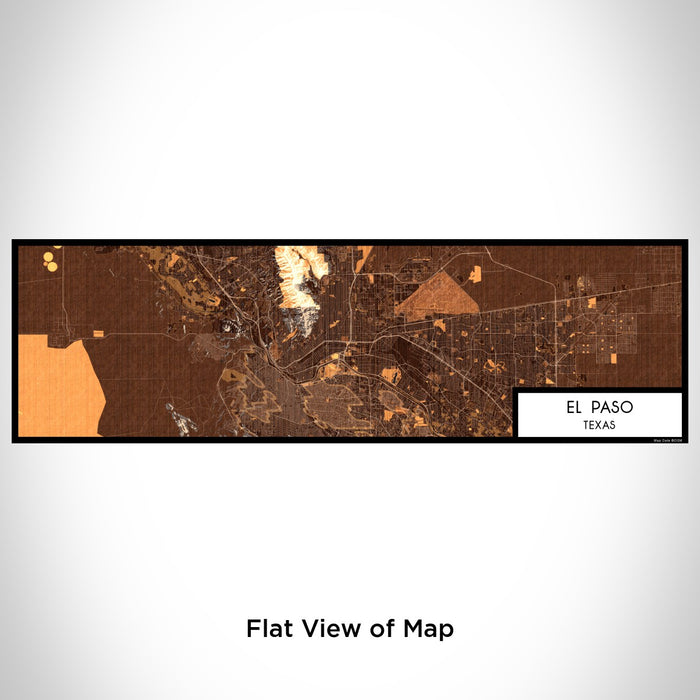Flat View of Map Custom El Paso Texas Map Enamel Mug in Ember