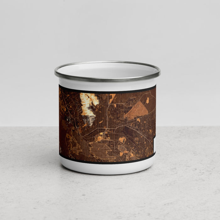 Front View Custom El Paso Texas Map Enamel Mug in Ember