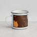 Left View Custom El Paso Texas Map Enamel Mug in Ember