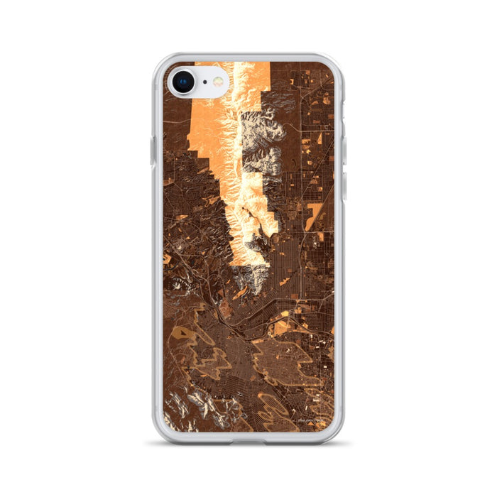 Custom El Paso Texas Map iPhone SE Phone Case in Ember