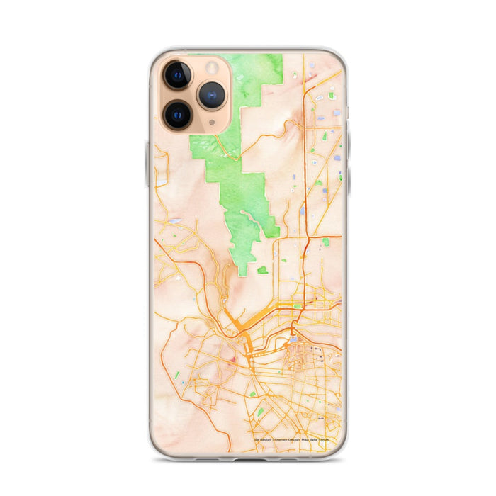 Custom El Paso Texas Map Phone Case in Watercolor