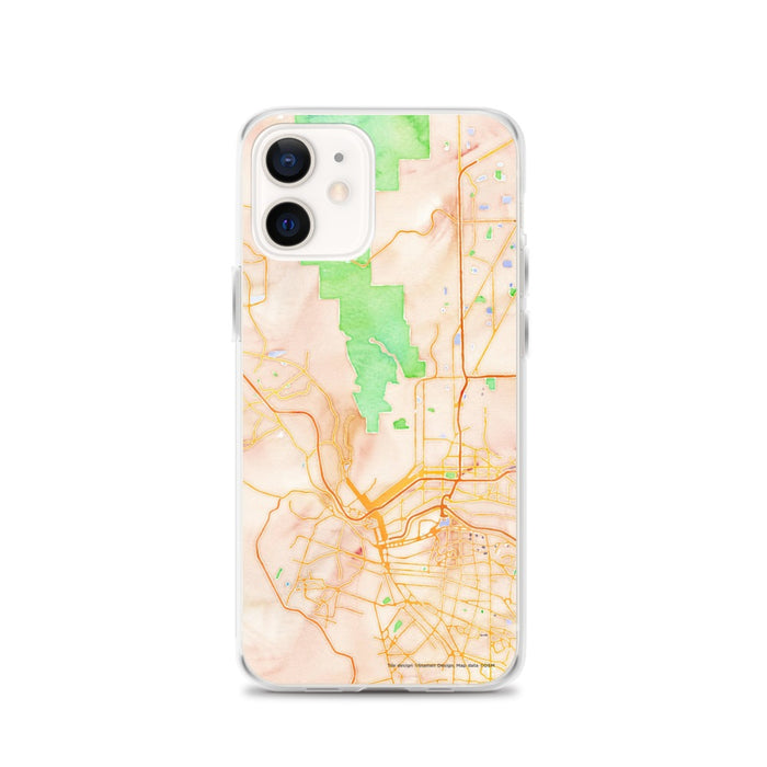 Custom El Paso Texas Map iPhone 12 Phone Case in Watercolor