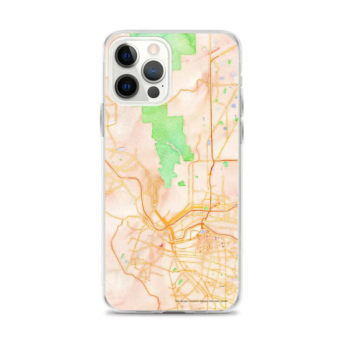 Custom El Paso Texas Map iPhone 12 Pro Max Phone Case in Watercolor