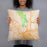 Person holding 18x18 Custom El Paso Texas Map Throw Pillow in Watercolor