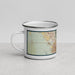 Left View Custom El Paso Texas Map Enamel Mug in Woodblock