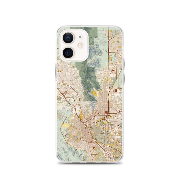 Custom El Paso Texas Map iPhone 12 Phone Case in Woodblock