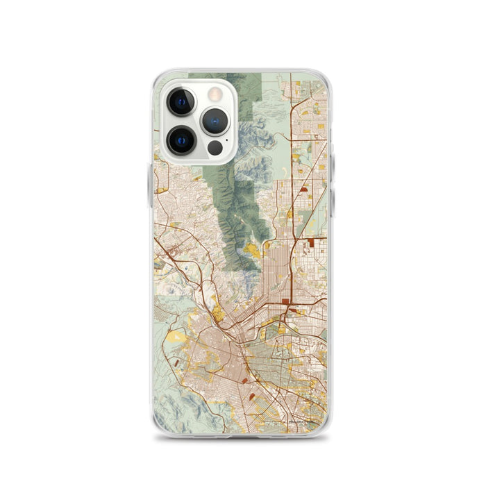 Custom El Paso Texas Map iPhone 12 Pro Phone Case in Woodblock
