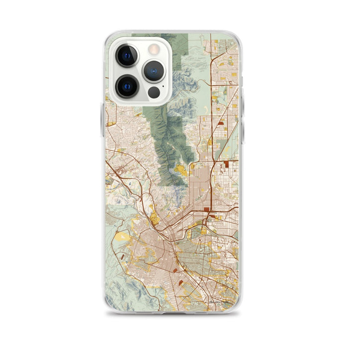 Custom El Paso Texas Map iPhone 12 Pro Max Phone Case in Woodblock