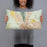 Person holding 20x12 Custom El Paso Texas Map Throw Pillow in Woodblock