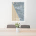 24x36 El Segundo California Map Print Portrait Orientation in Afternoon Style Behind 2 Chairs Table and Potted Plant