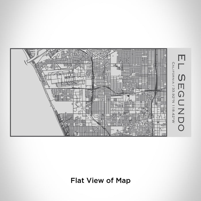 Rendered View of El Segundo California Map Engraving on 17oz Stainless Steel Insulated Cola Bottle