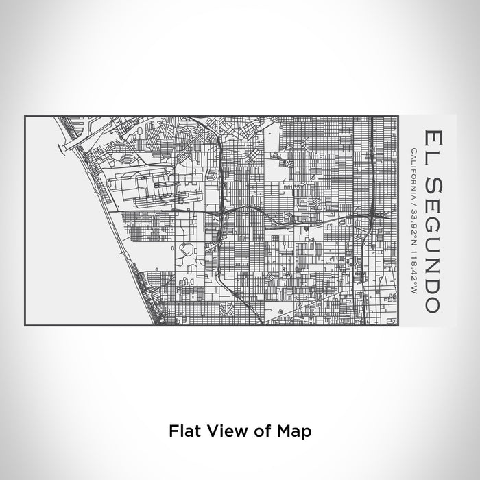 Rendered View of El Segundo California Map Engraving on 17oz Stainless Steel Insulated Cola Bottle in White
