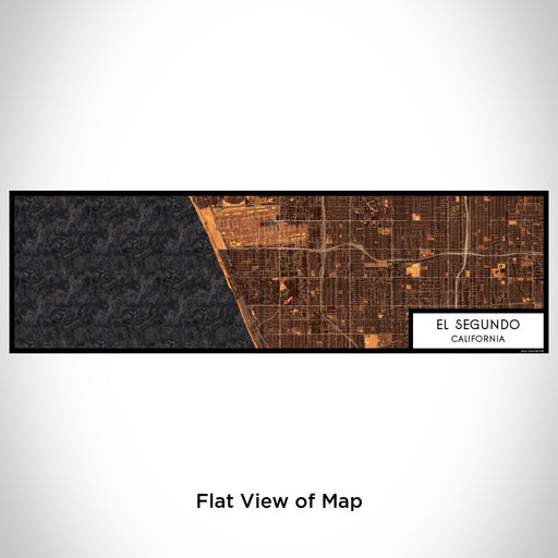Flat View of Map Custom El Segundo California Map Enamel Mug in Ember
