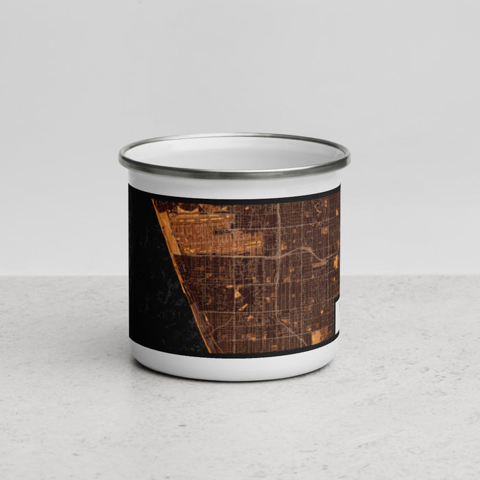 Front View Custom El Segundo California Map Enamel Mug in Ember