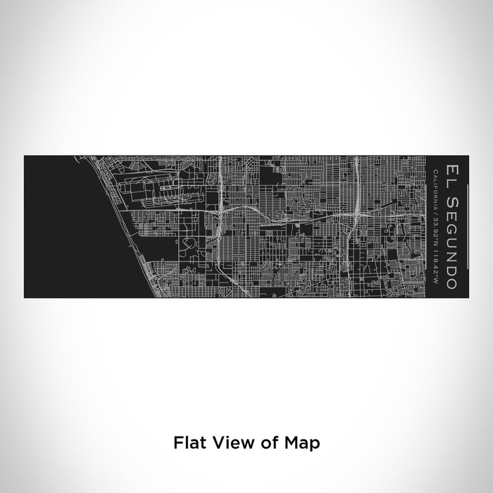 Rendered View of El Segundo California Map Engraving on 10oz Stainless Steel Insulated Cup with Sliding Lid in Black