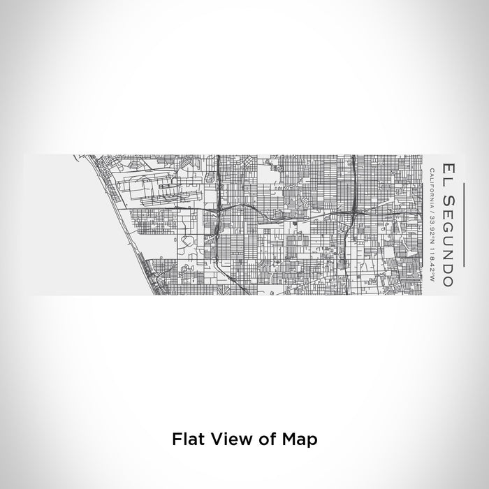 Rendered View of El Segundo California Map Engraving on 10oz Stainless Steel Insulated Cup with Sliding Lid in White