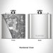 Rendered View of El Segundo California Map Engraving on 6oz Stainless Steel Flask