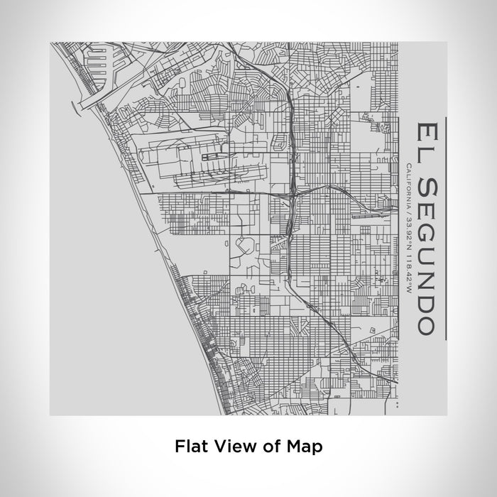 Rendered View of El Segundo California Map Engraving on 17oz Stainless Steel Insulated Tumbler
