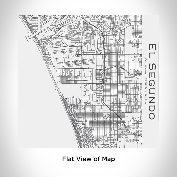 Rendered View of El Segundo California Map Engraving on 17oz Stainless Steel Insulated Tumbler in White