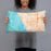 Person holding 20x12 Custom El Segundo California Map Throw Pillow in Watercolor