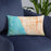 Custom El Segundo California Map Throw Pillow in Watercolor on Blue Colored Chair