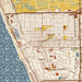 El Segundo California Map Print in Woodblock Style Zoomed In Close Up Showing Details