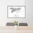 24x36 Ely Minnesota Map Print Lanscape Orientation in Classic Style Behind 2 Chairs Table and Potted Plant