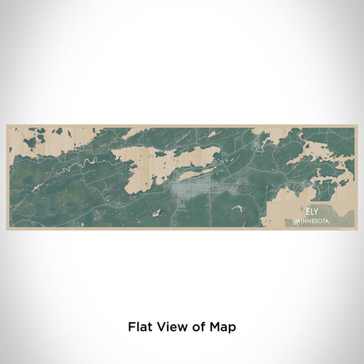 Flat View of Map Custom Ely Minnesota Map Enamel Mug in Afternoon