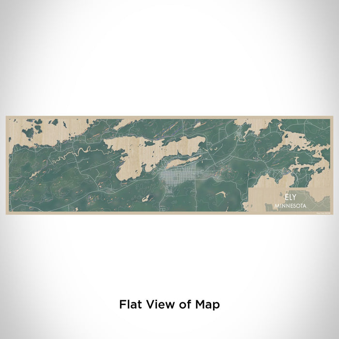 Flat View of Map Custom Ely Minnesota Map Enamel Mug in Afternoon