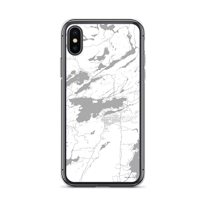 Custom iPhone X/XS Ely Minnesota Map Phone Case in Classic