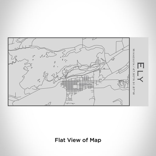 Rendered View of Ely Minnesota Map Engraving on 17oz Stainless Steel Insulated Cola Bottle