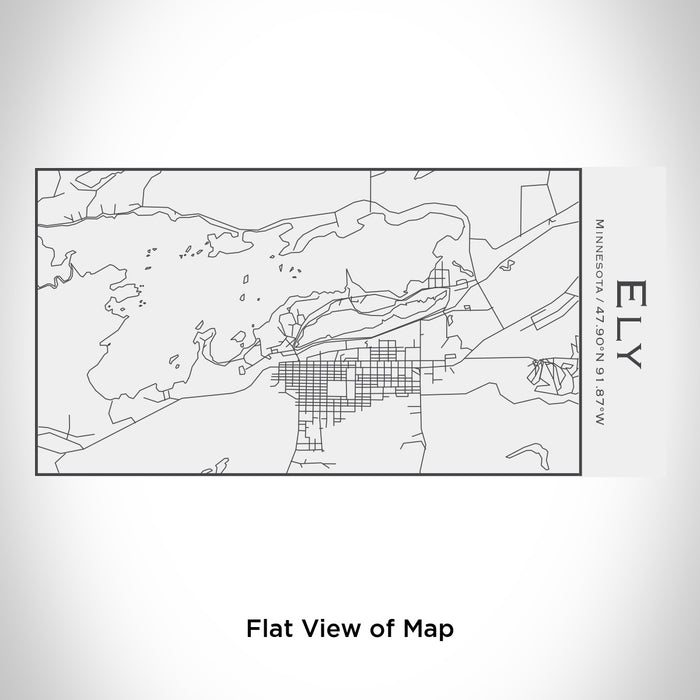 Rendered View of Ely Minnesota Map Engraving on 17oz Stainless Steel Insulated Cola Bottle in White