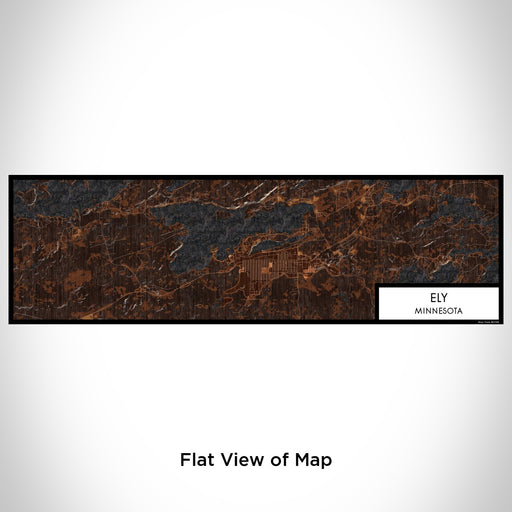 Flat View of Map Custom Ely Minnesota Map Enamel Mug in Ember