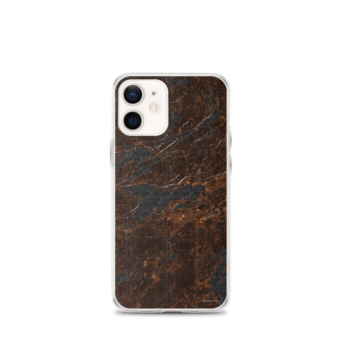 Custom iPhone 12 mini Ely Minnesota Map Phone Case in Ember