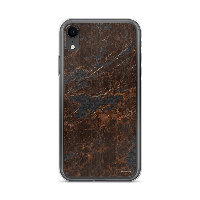 Custom iPhone XR Ely Minnesota Map Phone Case in Ember