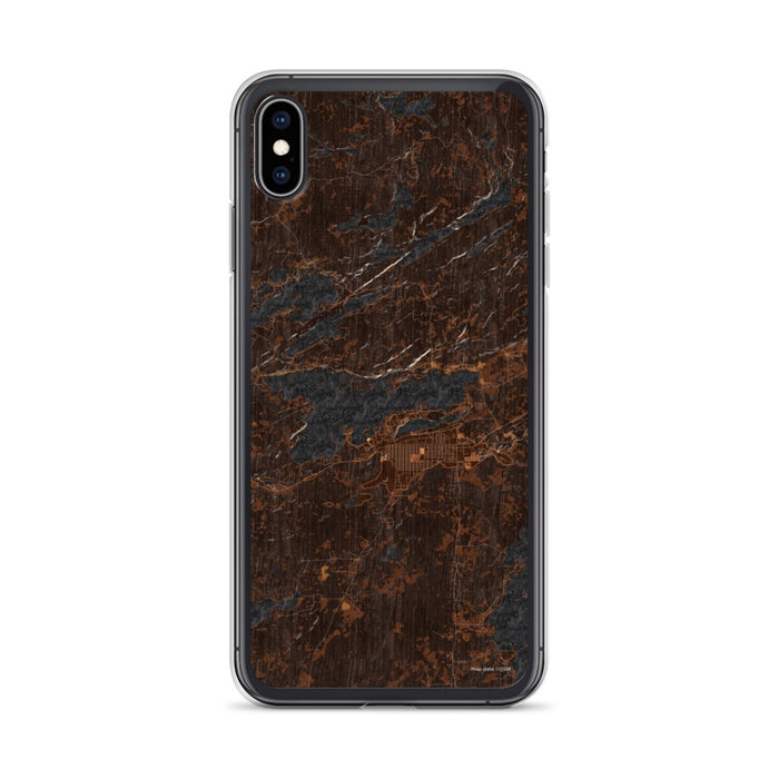 Custom iPhone XS Max Ely Minnesota Map Phone Case in Ember