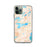 Custom iPhone 11 Pro Ely Minnesota Map Phone Case in Watercolor