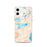 Custom iPhone 12 Ely Minnesota Map Phone Case in Watercolor
