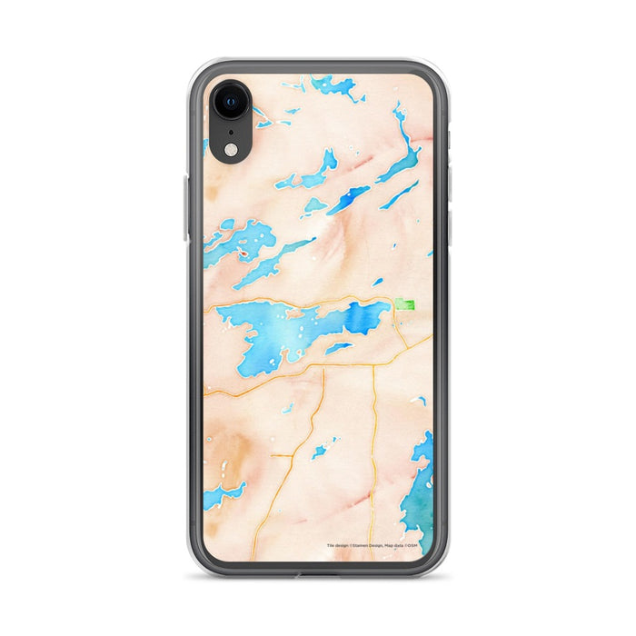 Custom iPhone XR Ely Minnesota Map Phone Case in Watercolor