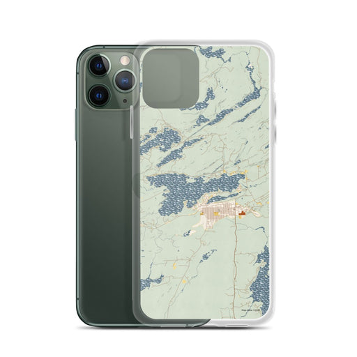 Custom Ely Minnesota Map Phone Case in Woodblock