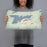 Person holding 20x12 Custom Ely Minnesota Map Throw Pillow in Woodblock