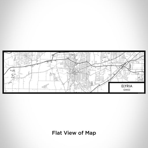 Flat View of Map Custom Elyria Ohio Map Enamel Mug in Classic