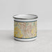 Front View Custom Elyria Ohio Map Enamel Mug in Woodblock
