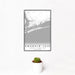 12x18 Emerald Isle North Carolina Map Print Portrait Orientation in Classic Style With Small Cactus Plant in White Planter