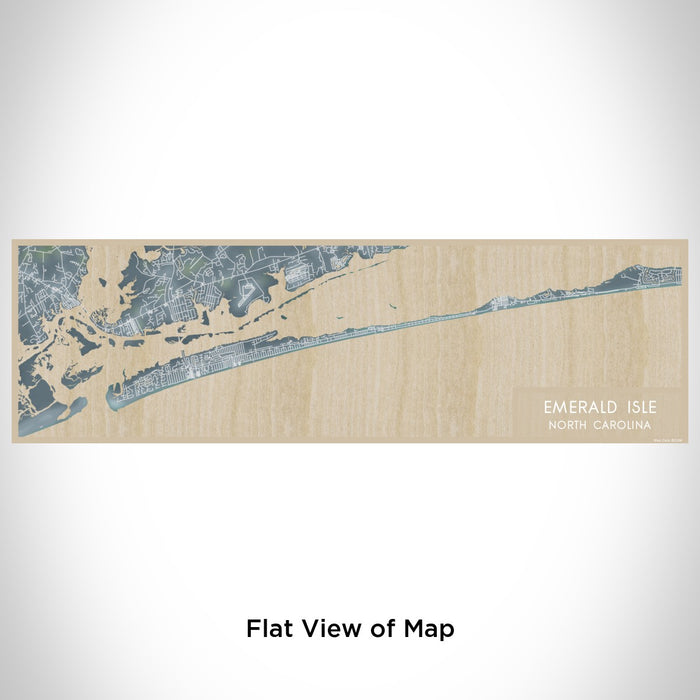 Flat View of Map Custom Emerald Isle North Carolina Map Enamel Mug in Afternoon