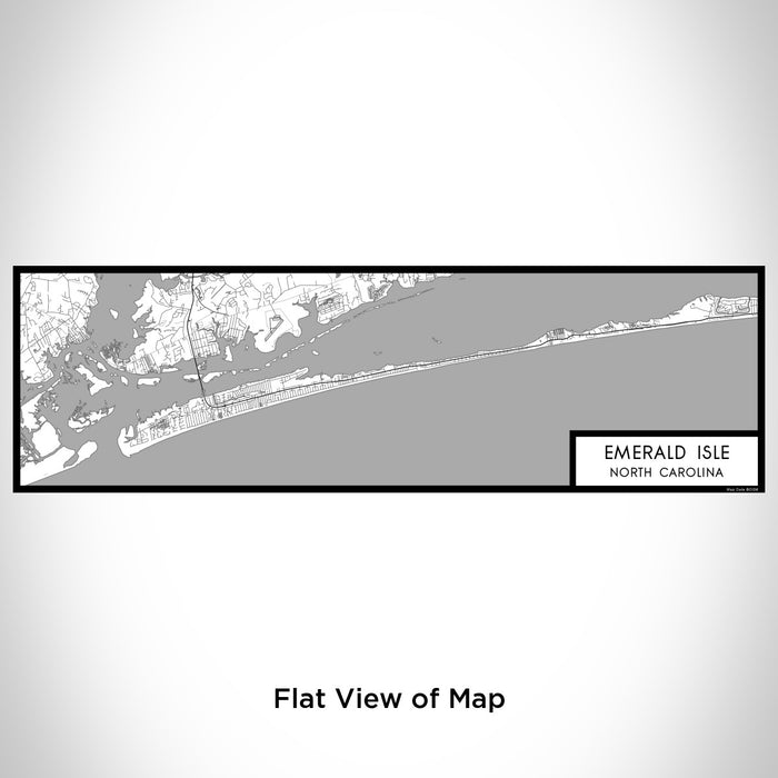 Flat View of Map Custom Emerald Isle North Carolina Map Enamel Mug in Classic