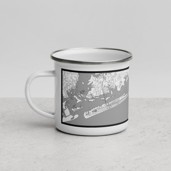 Left View Custom Emerald Isle North Carolina Map Enamel Mug in Classic