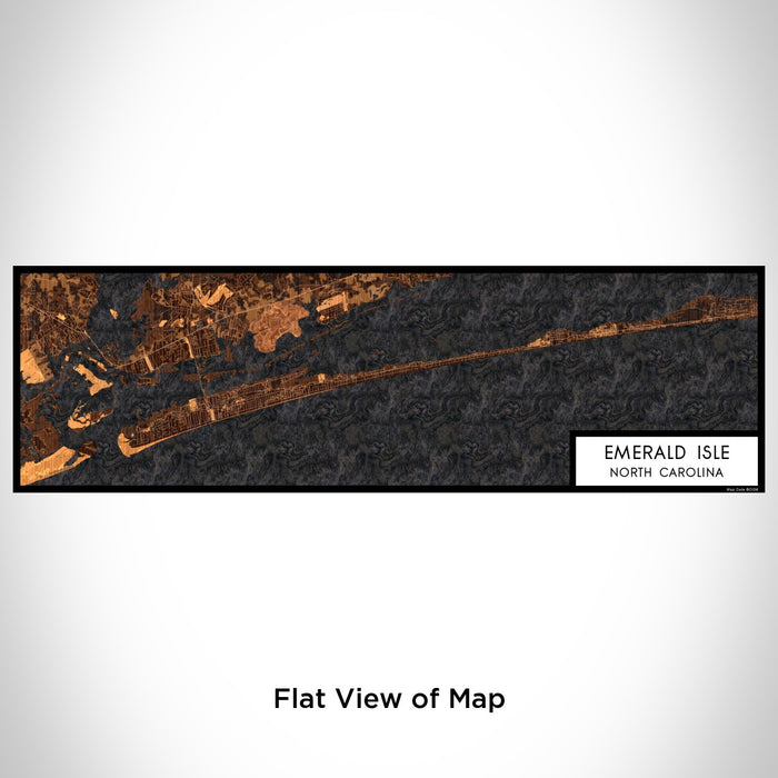 Flat View of Map Custom Emerald Isle North Carolina Map Enamel Mug in Ember