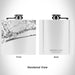 Rendered View of Emerald Isle North Carolina Map Engraving on 6oz Stainless Steel Flask in White