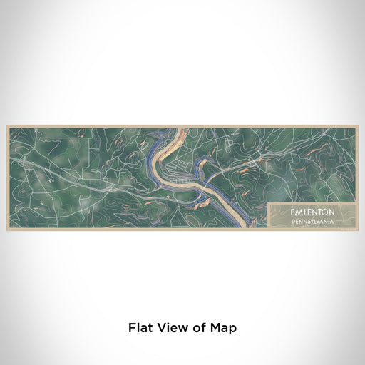 Flat View of Map Custom Emlenton Pennsylvania Map Enamel Mug in Afternoon